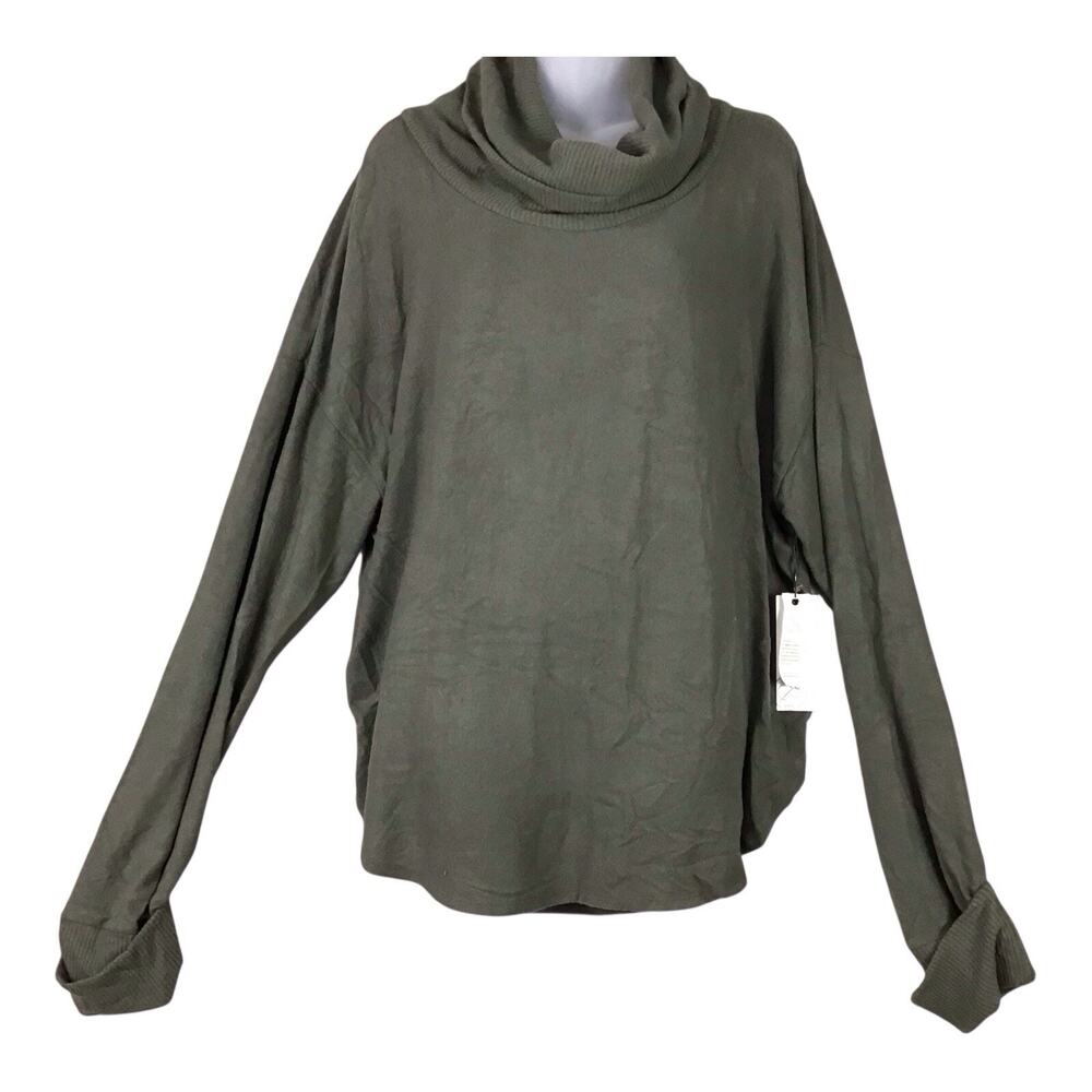 Treasure & Bond Women’s 2X Green Cowl Neck Pullover Sweater NWT